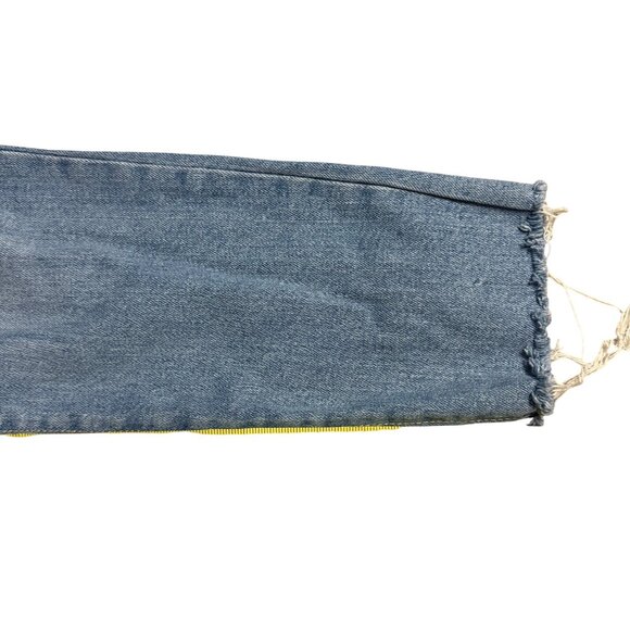 Old Navy O.G. Straight Distressed Jeans Size 0 Light Blue Denim Casual Pants - Picture 7 of 7